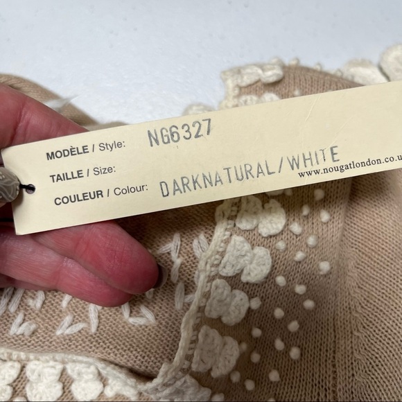 Nougat London Tan Linen & Cotten Knit Dress NWT - Picture 4 of 6